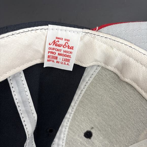 Cleveland Indians Vintage 90s New Era Logo Snapback Hat Official MLB USA Made - Picture 6 of 8